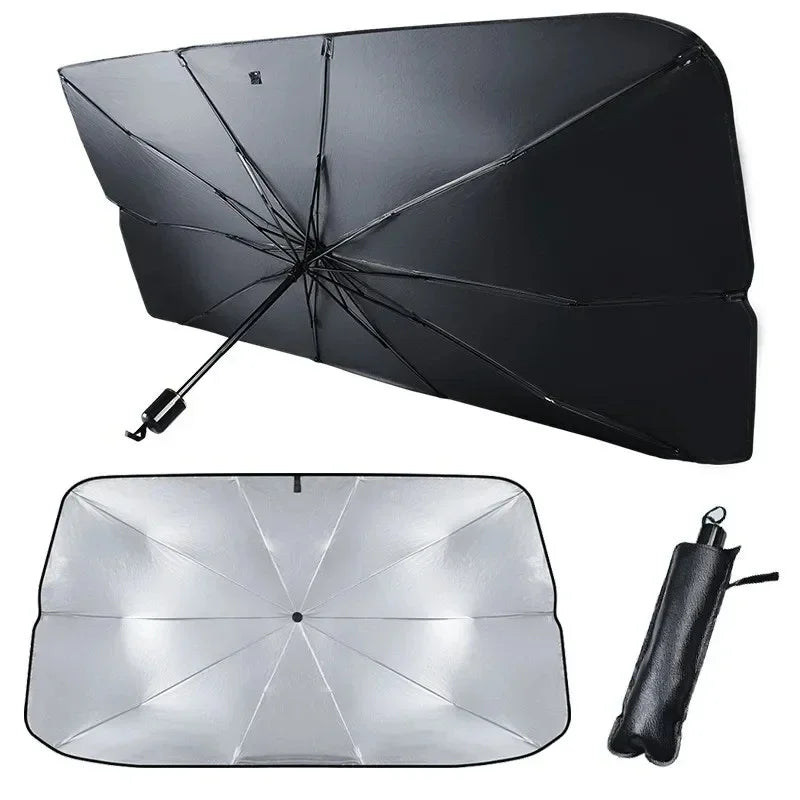 Foldable Windshield Sun Shade Umbrella – UV & Heat Protection